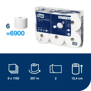 Tork SmartOne® toaletní papír v roli - 6rolí