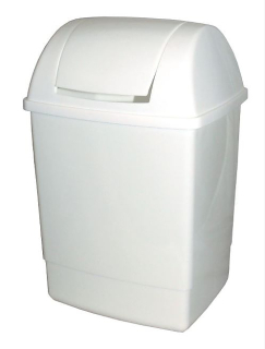 KOŠ NA ODPADKY hranatý s víkem KLIP 12l