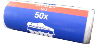 SÁČKY DO KOŠE 45x52cm transparentní |16L role 50ks