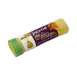 SÁČKY DO KOŠE S PÁSKOU 30L ŽLUTÉ role