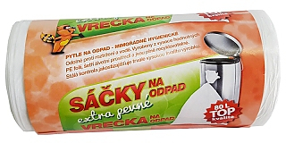 SÁČKY DO KOŠE 80L extra pevné BÍLÉ role 40ks