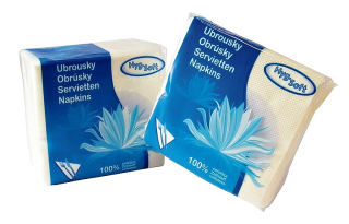 UBROUSKY BÍLÉ celulóza - 33cm x 33cm